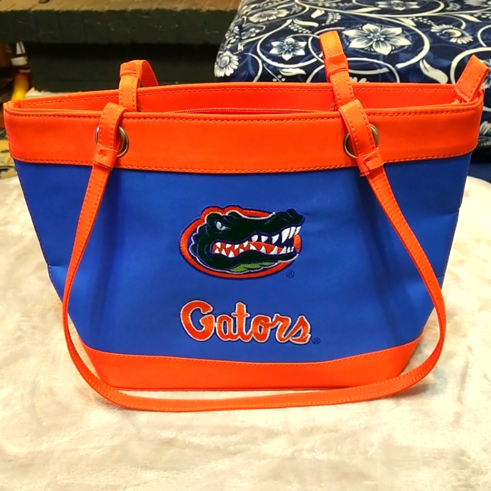 UF FLORIDA GATORS SHOULDER HANDBAG PURSE SANDOL OFFICIAL NCAA ZIPPER & POCKETS